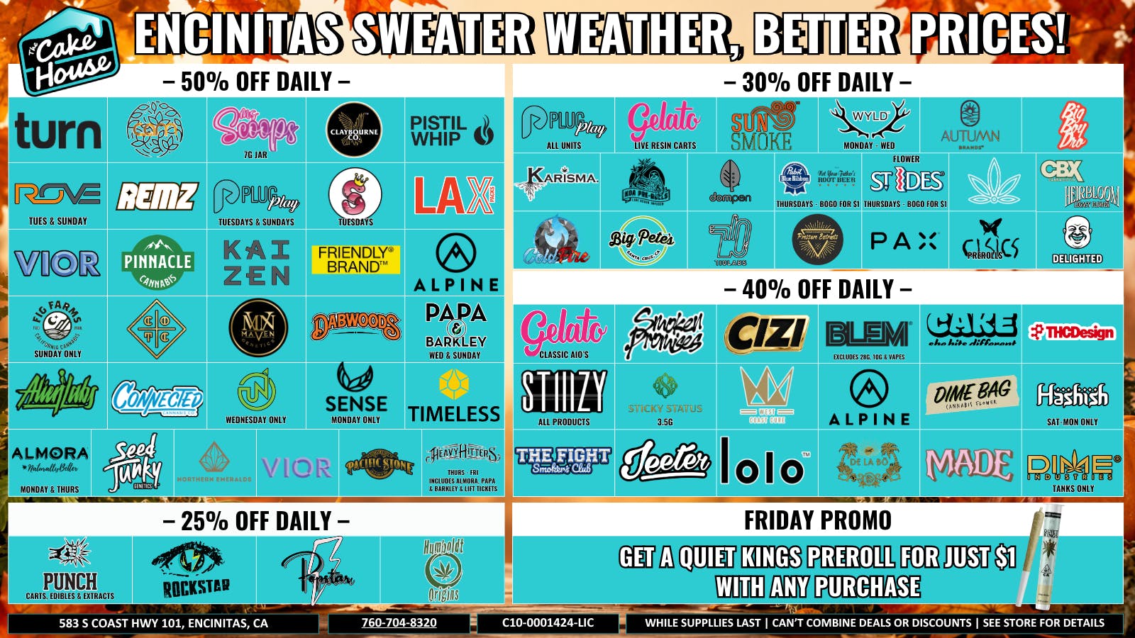 The Cake House - Carlsbad TCH Encinitas September Deals!