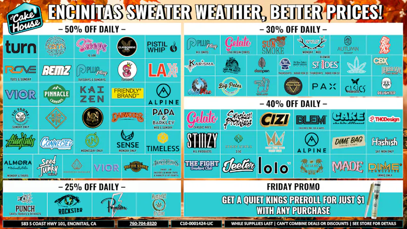 The Cake House - Solana Beach TCH Encinitas September Deals!