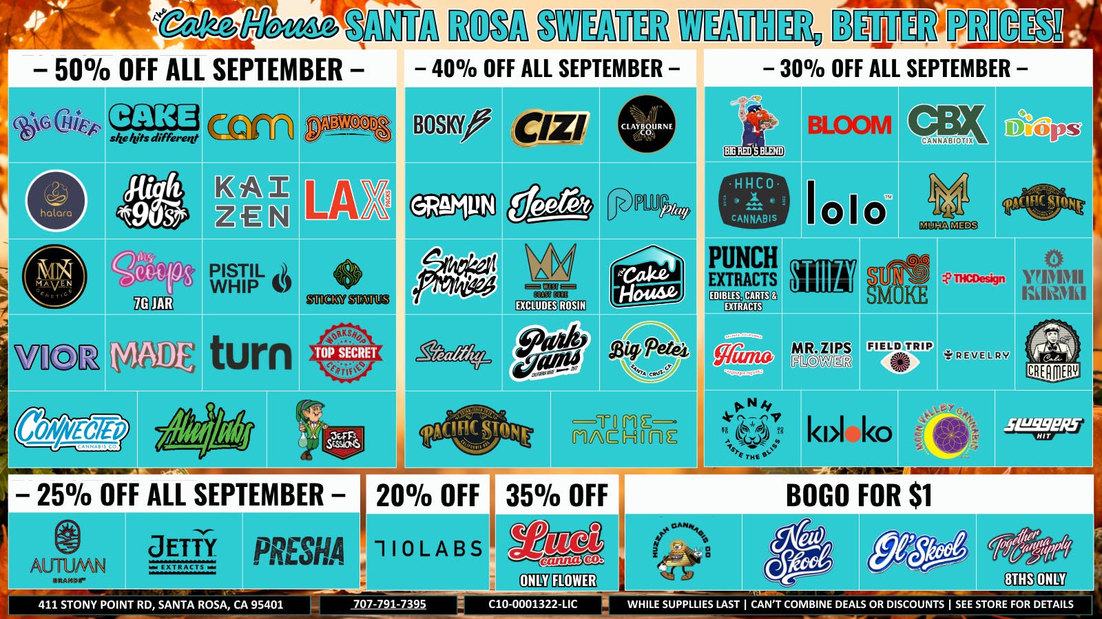 The Cake House - Santa Rosa TCH Santa Rosa September Deals!