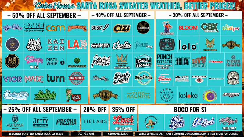 The Cake House - Santa Rosa TCH Santa Rosa September Deals!