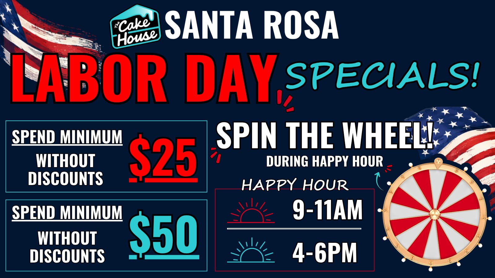 The Cake House - Santa Rosa TCH Santa Rosa Labor Day Special!