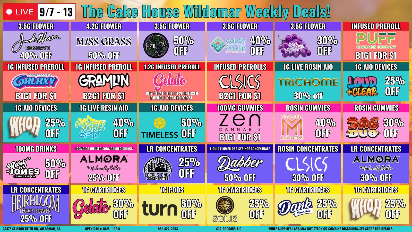 The Cake House - Wildomar TCH Wildomar Top 30 Deals!