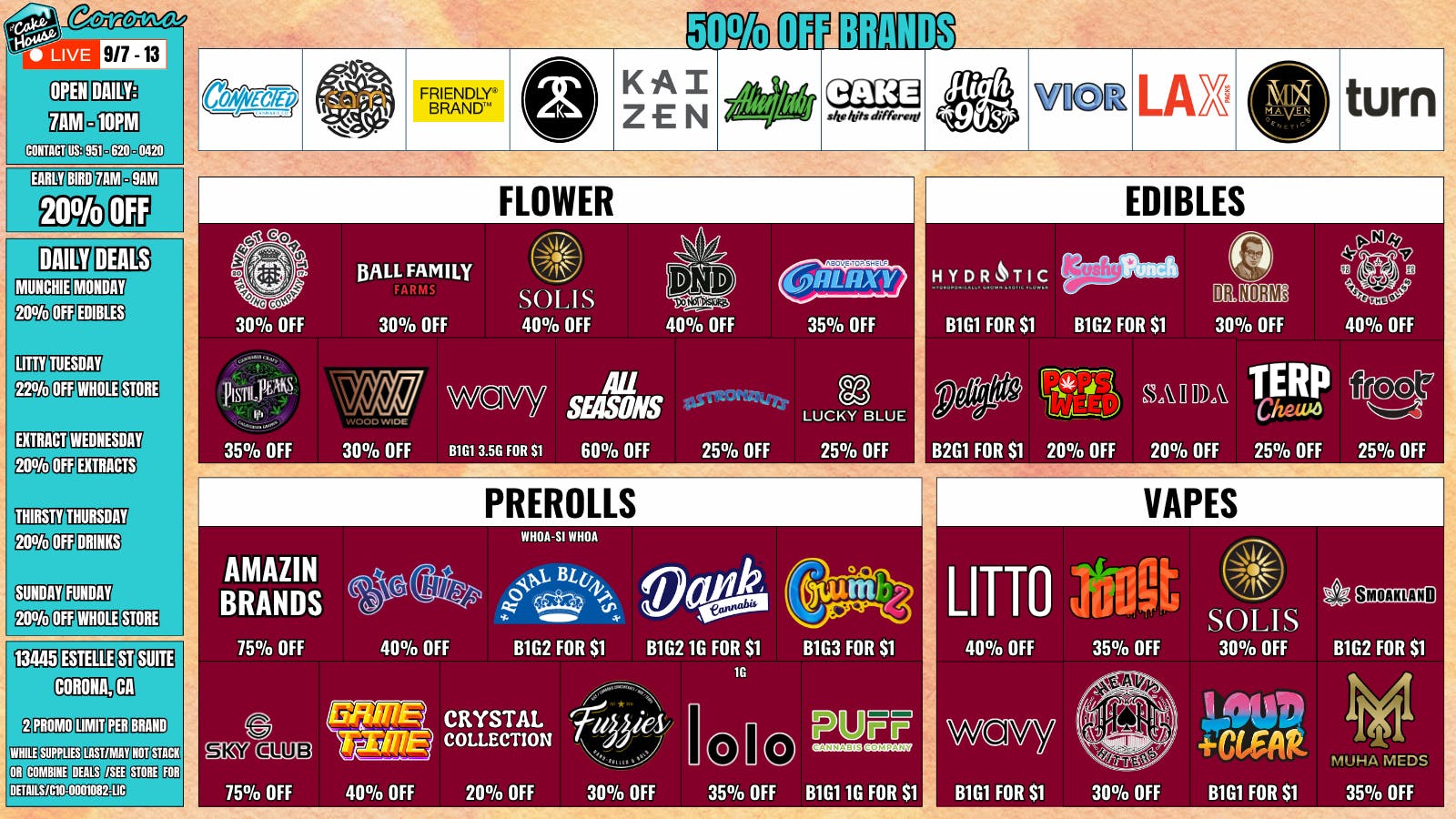 The Cake House - Corona TCH Corona Weekly Deals!