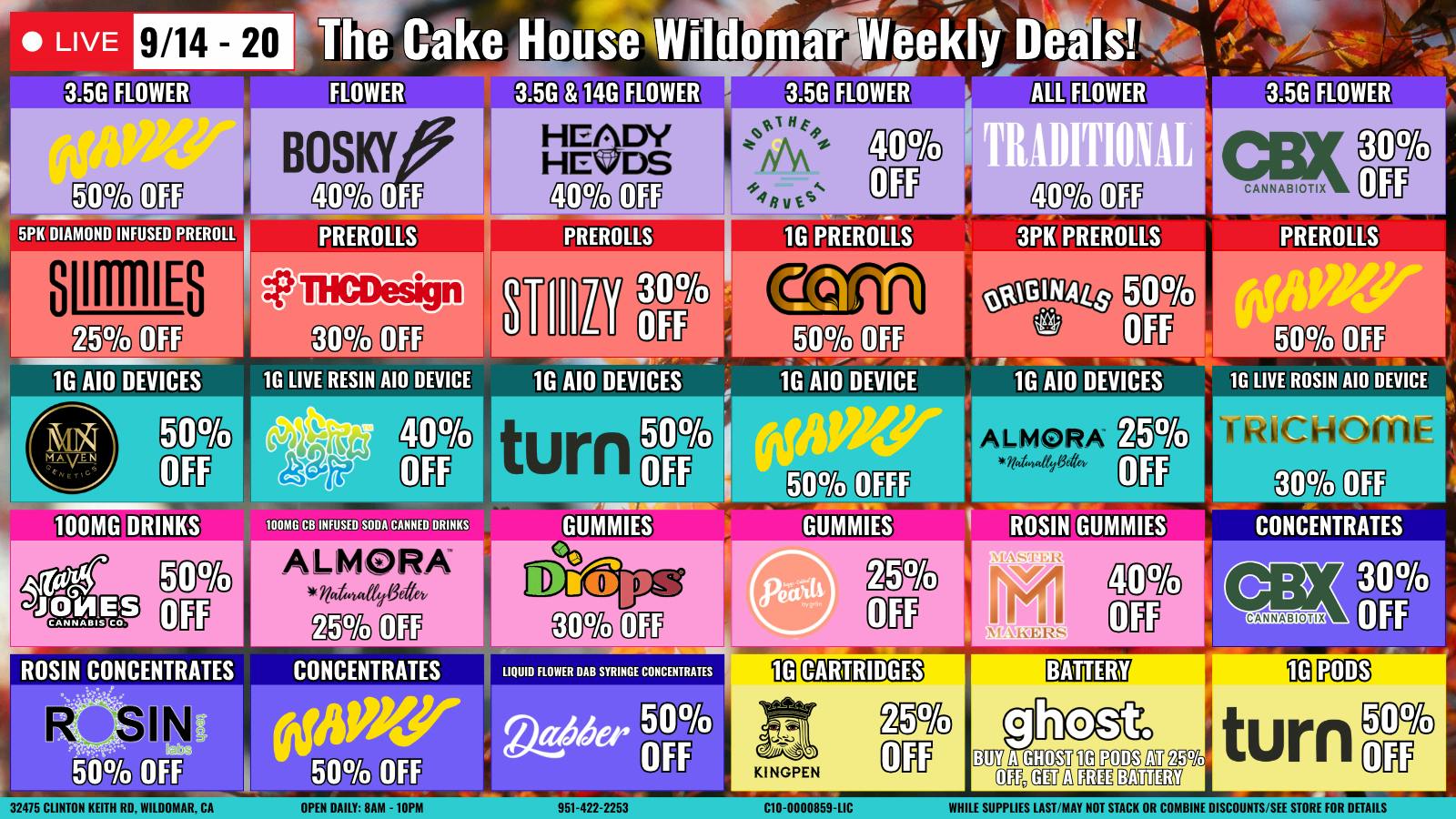 The Cake House - Wildomar TCH Wildomar Top 30 Deals!