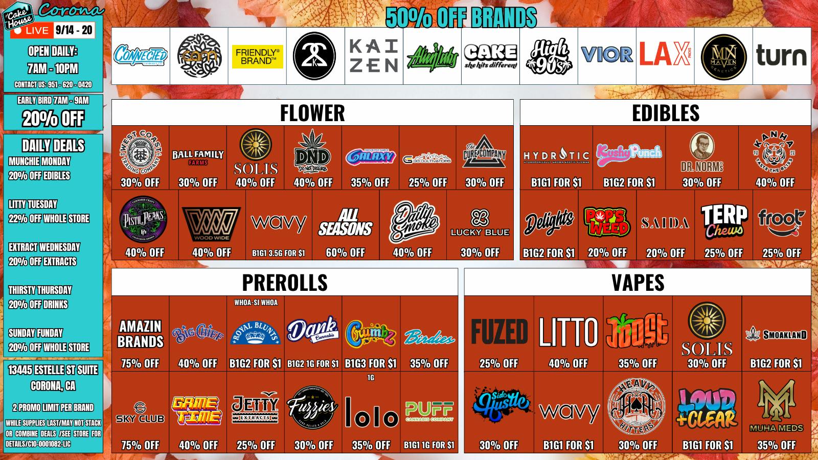 The Cake House - Corona TCH Corona Weekly Deals!