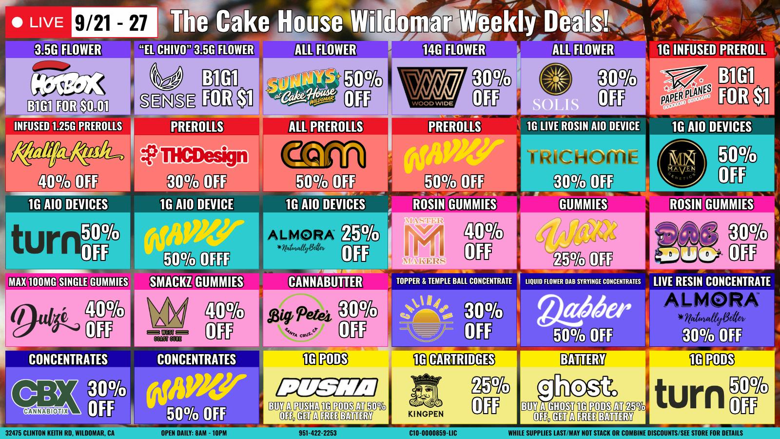 The Cake House - Wildomar TCH Wildomar Top 30 Deals!