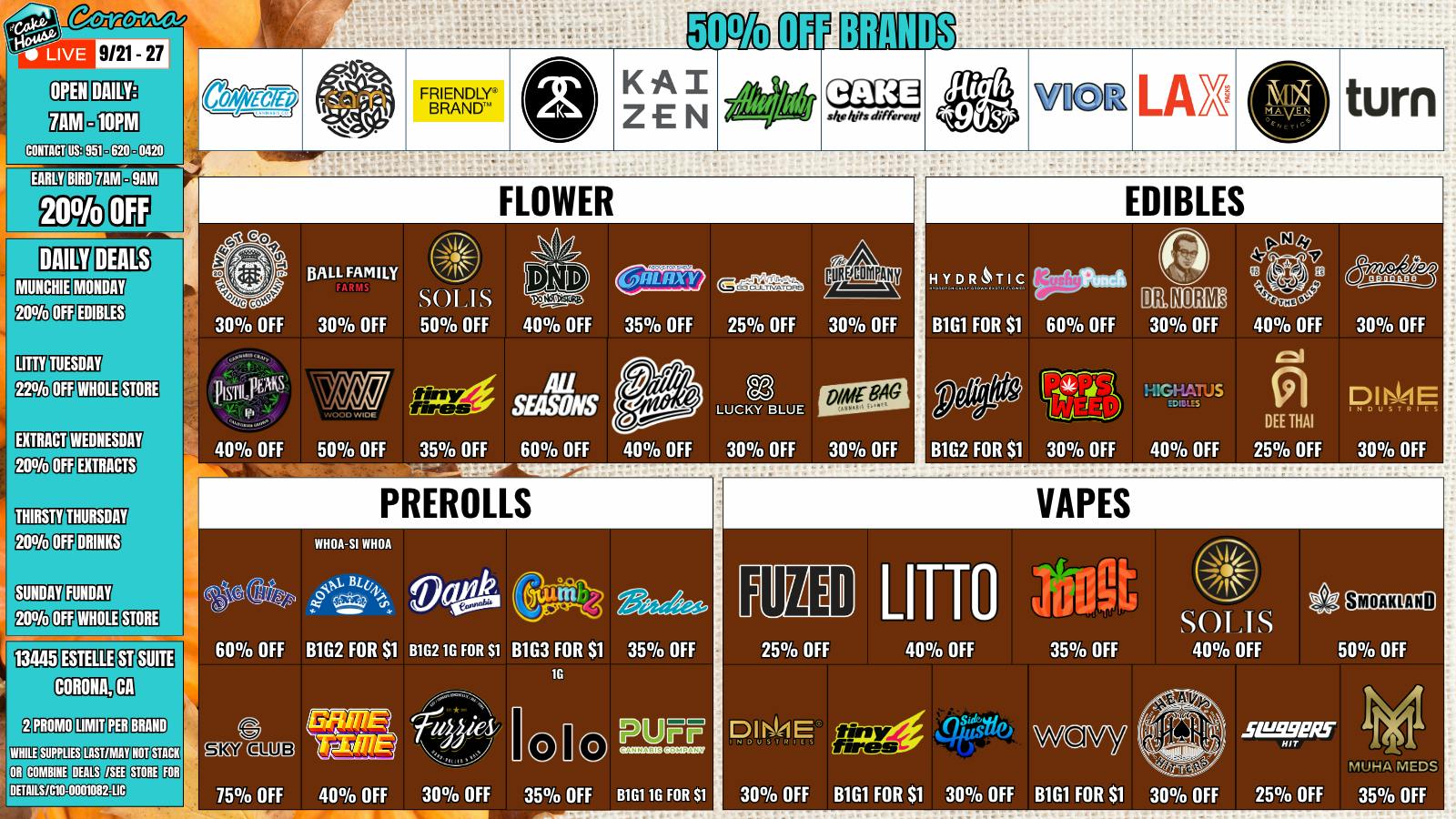 The Cake House - Corona TCH Corona Weekly Deals!