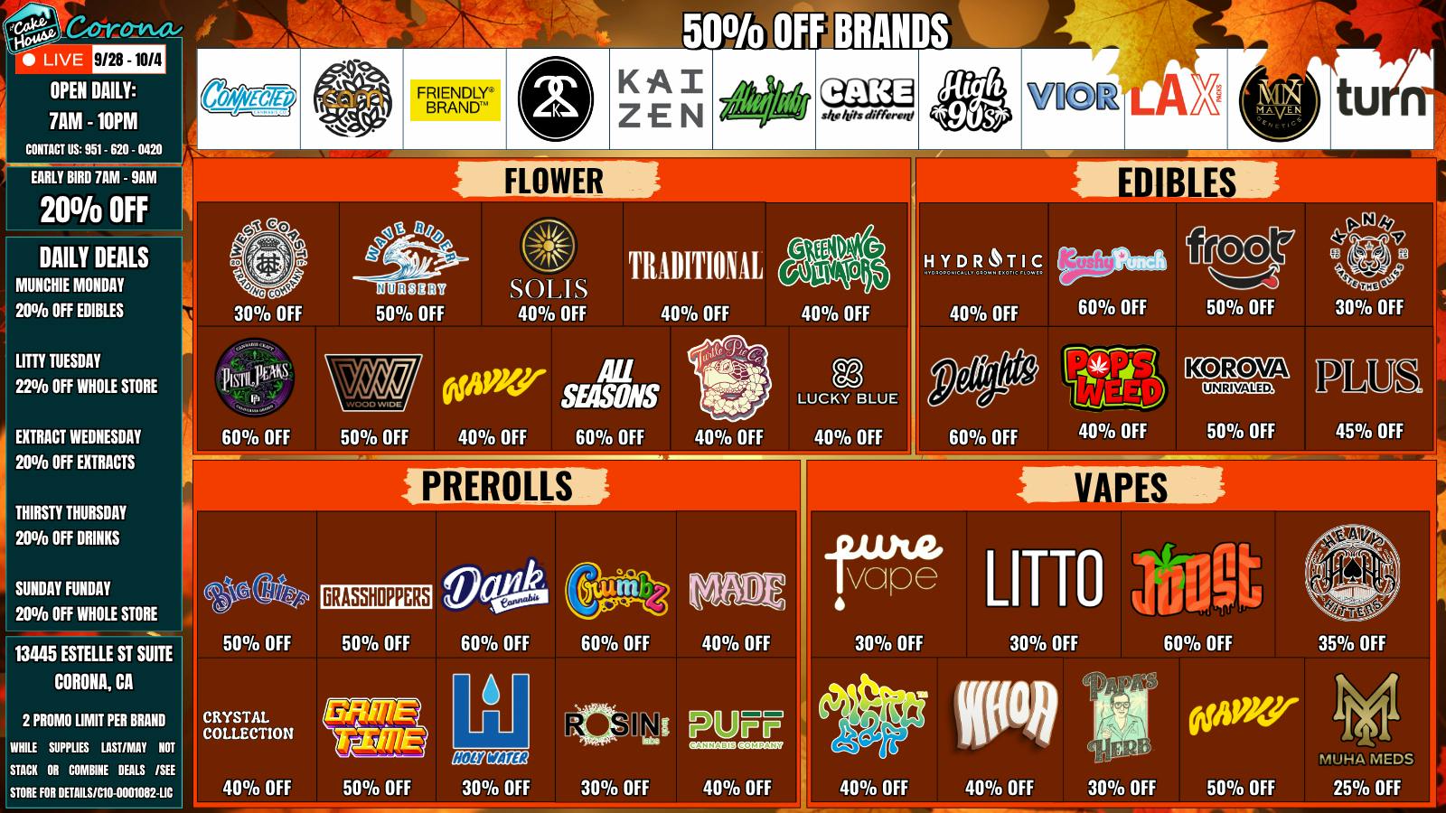 The Cake House - Corona TCH Corona Weekly Deals!
