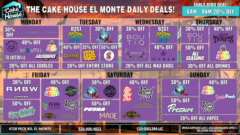 The Cake House - El Monte *NOW OPEN* TCH El Monte Weekly Deals!