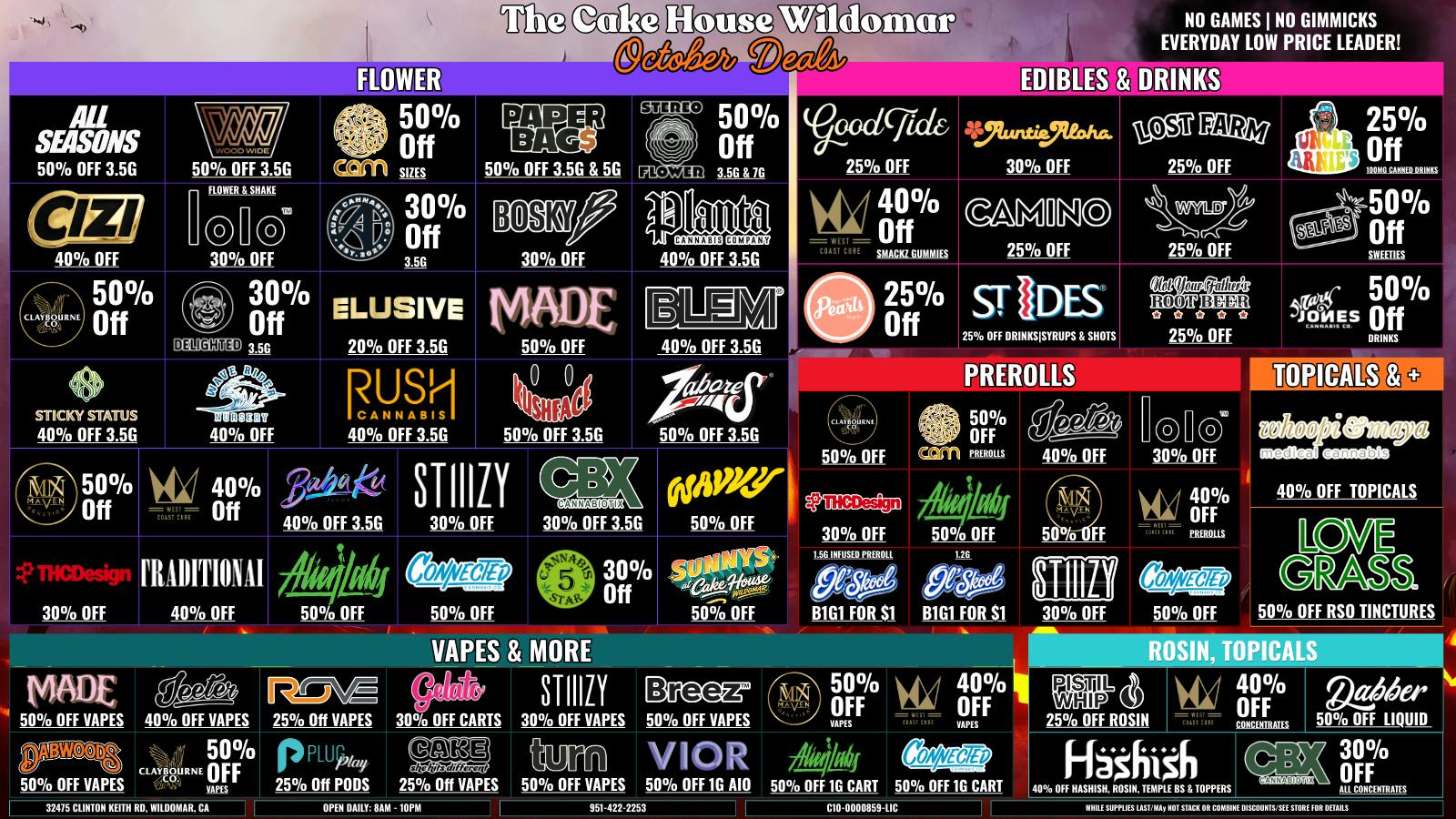 The Cake House - Wildomar WILDOMAR OCTOBER DEALS | FALL SAVINGS ARE HERE!