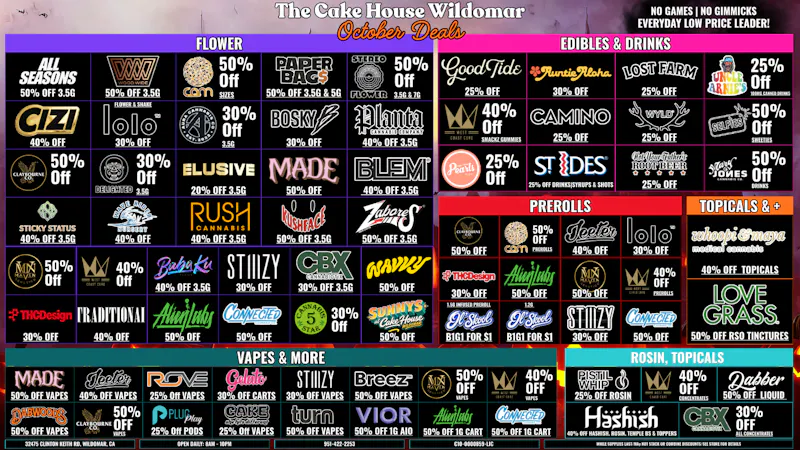 The Cake House - Wildomar WILDOMAR OCTOBER DEALS | FALL SAVINGS ARE HERE!