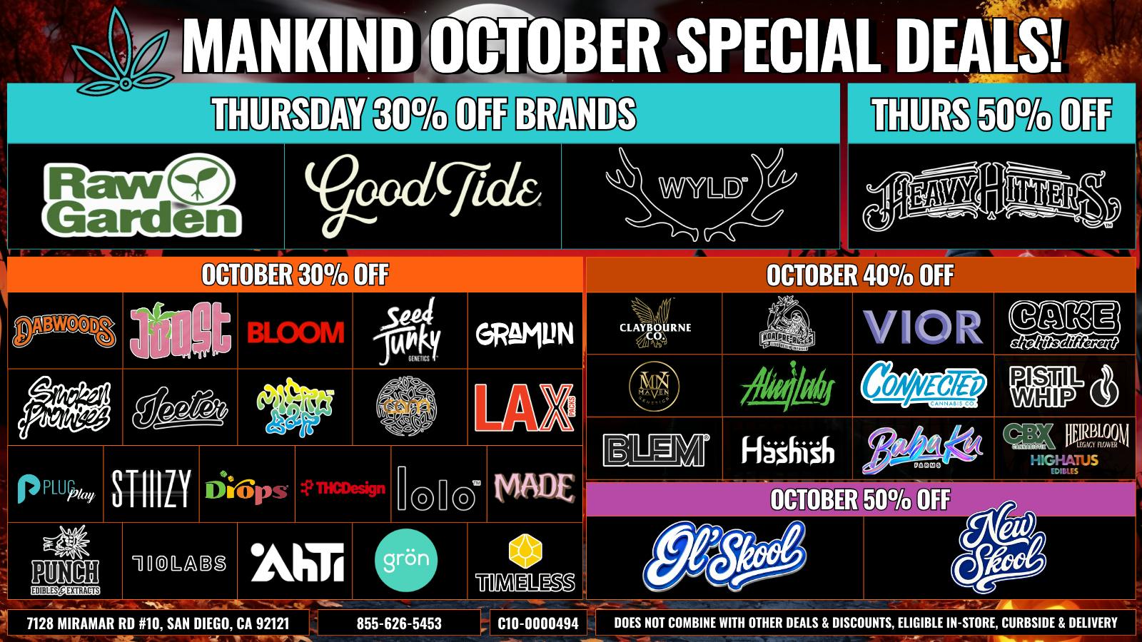 Mankind Delivery Thursday Specials 30% Off Brands!