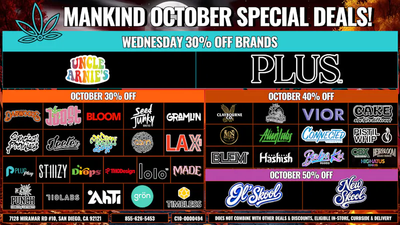 Mankind Delivery Wednesday Specials 30% Off Brands!