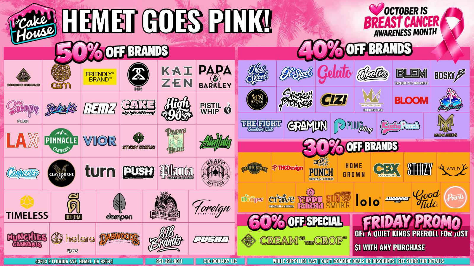 THE CAKE HOUSE HEMET TCH Hemet Monthly Deals!