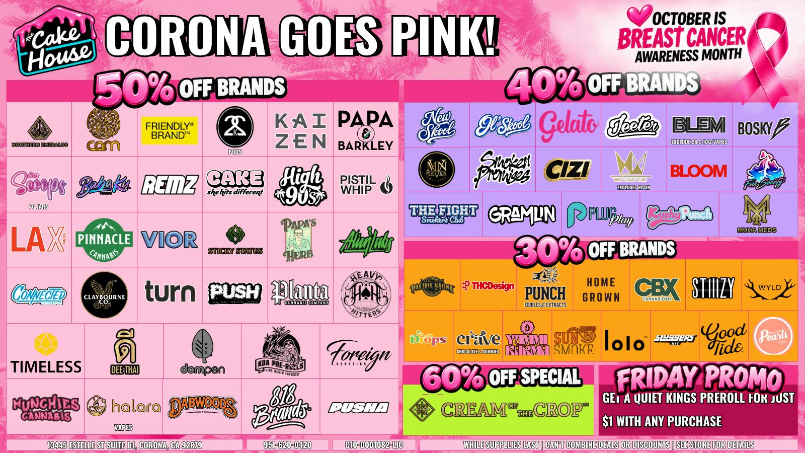 The Cake House - Corona TCH Corona October Deals!