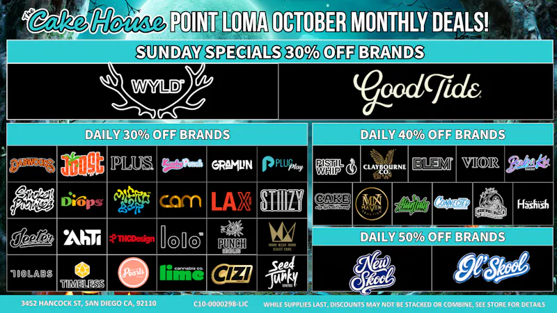 The Cake House Point Loma SATURDAY BRAND DEALS | 30% OFF