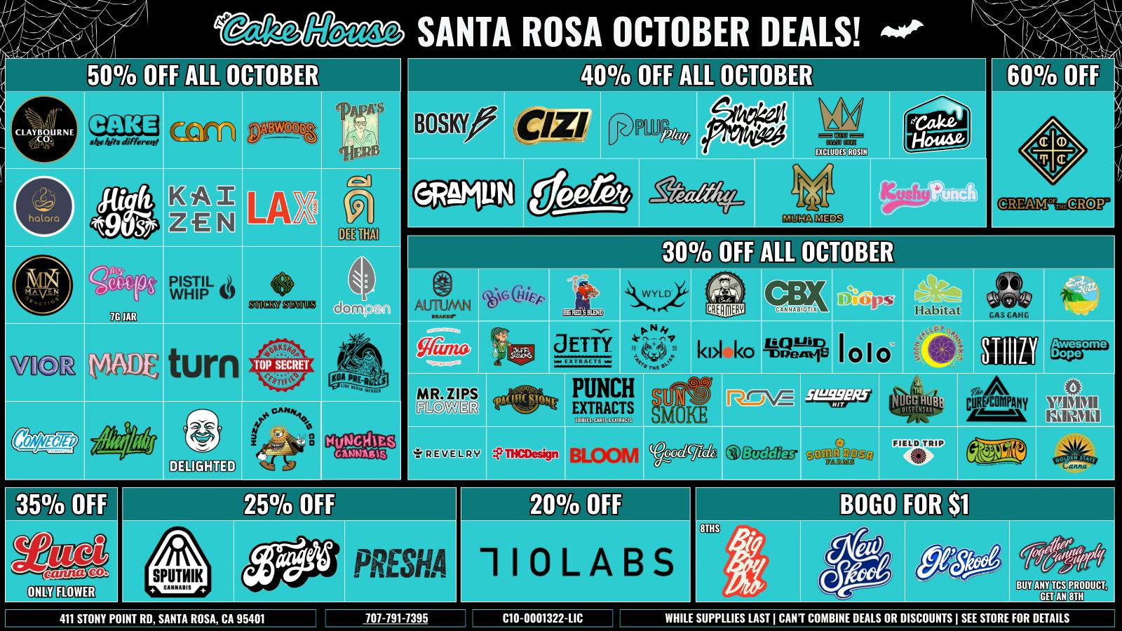 The Cake House - Santa Rosa TCH SANTA ROSA OCTOBER DEALS | SAVE ALL MONTH LONG