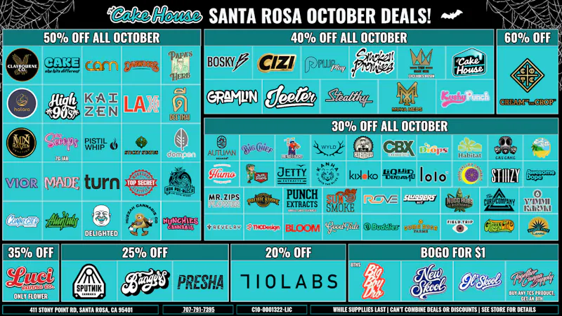 The Cake House - Santa Rosa TCH SANTA ROSA OCTOBER DEALS | SAVE ALL MONTH LONG