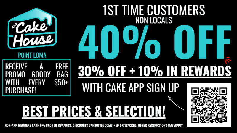 The Cake House Point Loma POINT LOMA NEW CUSTOMERS SAVE 40% IN TOTAL VALUE!