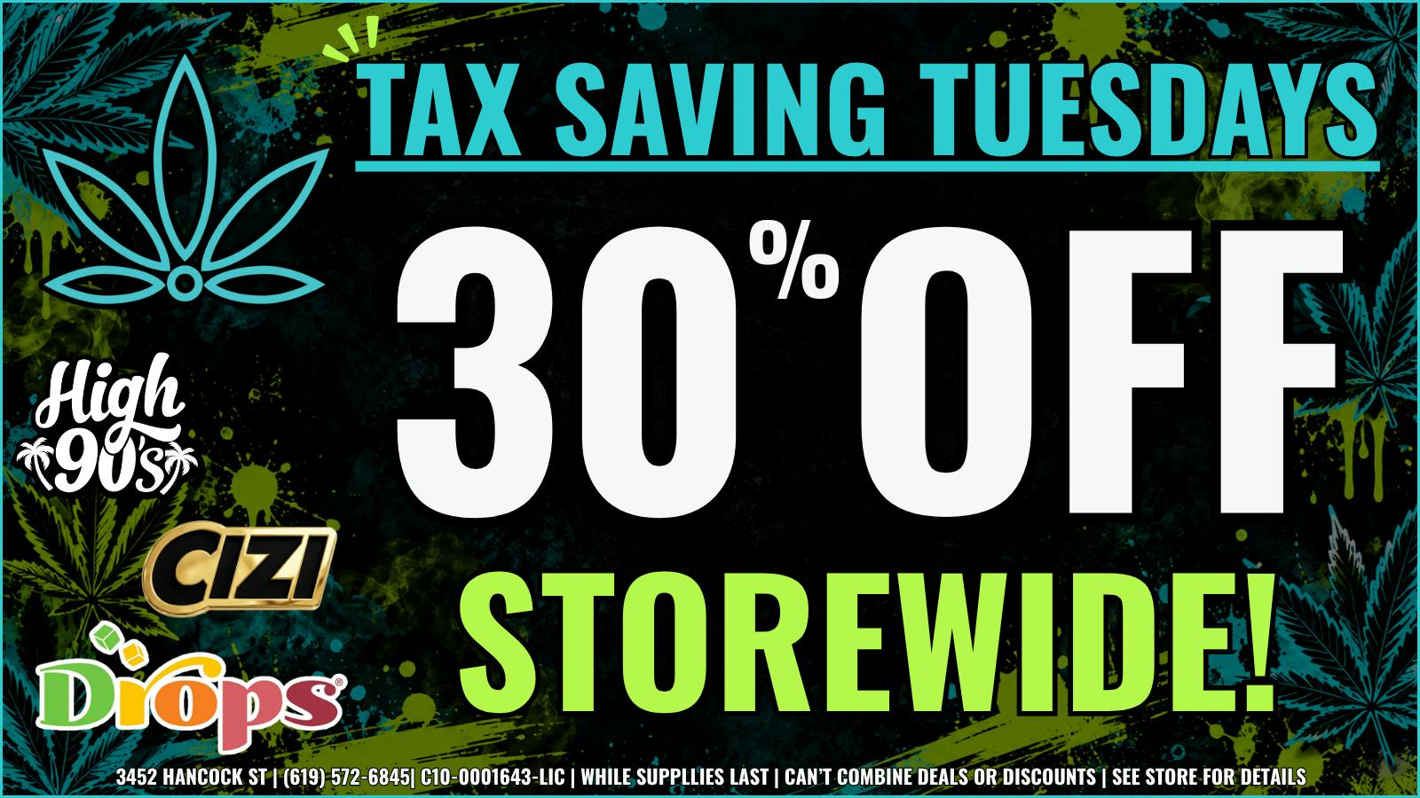 Mankind Dispensary TAXLESS TUESDAY DEAL | 30% OFF