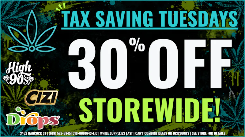 Mankind Dispensary TAXLESS TUESDAY DEAL | 30% OFF