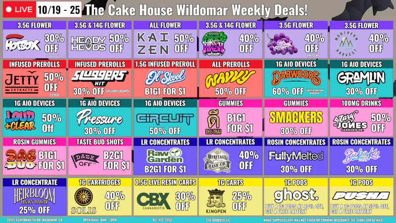 The Cake House - Wildomar WILDOMAR TOP 30 DEALS | BIG SAVINGS