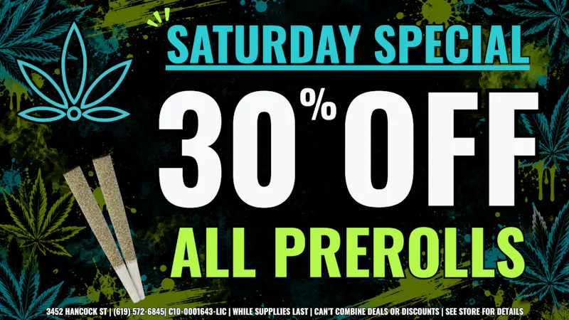 Mankind Dispensary SATURDAY PREROLLS DEAL | 30% OFF