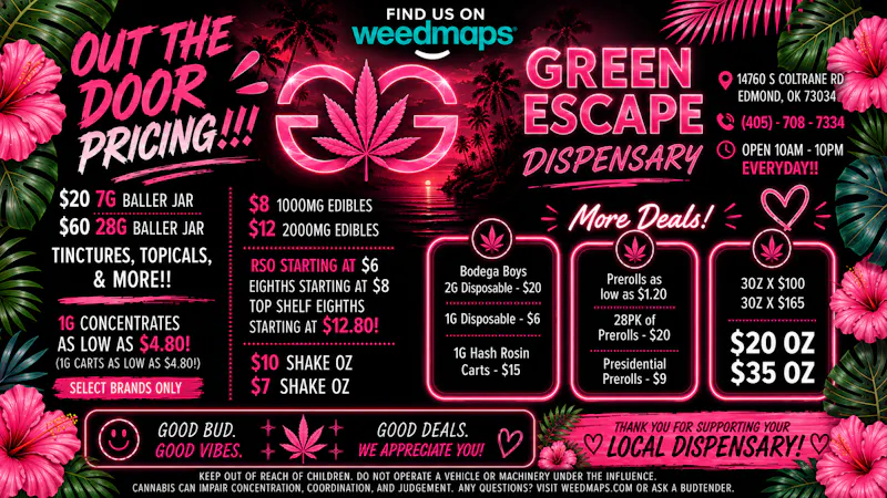 Edmond Green Escape OUT THE DOOR PRICING