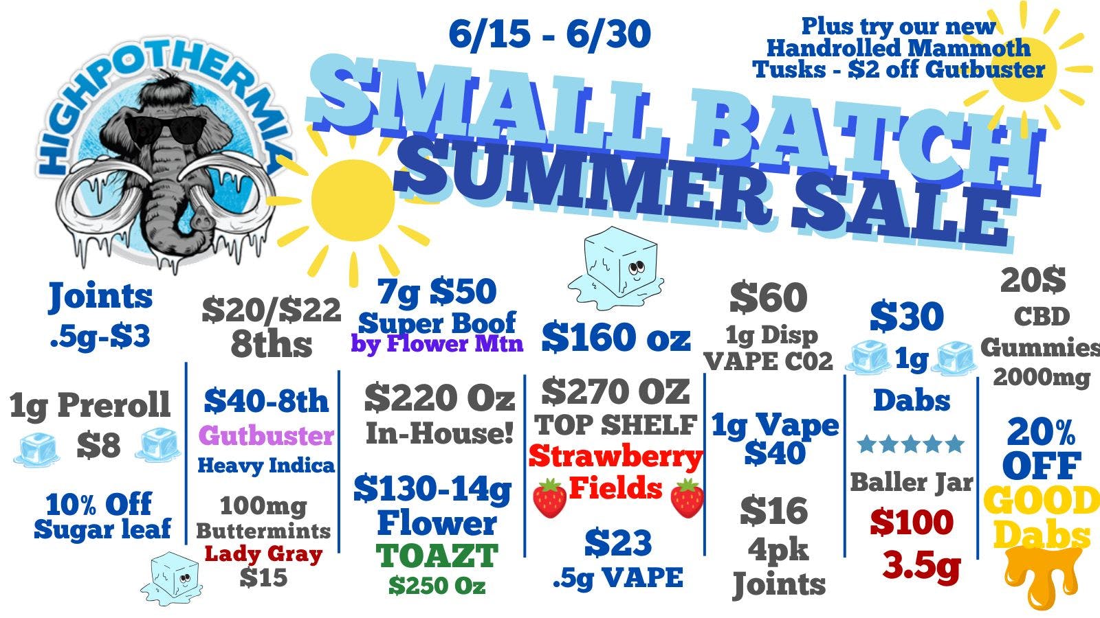 Highpothermia SUMMER SALE - Open 10am-10pm
