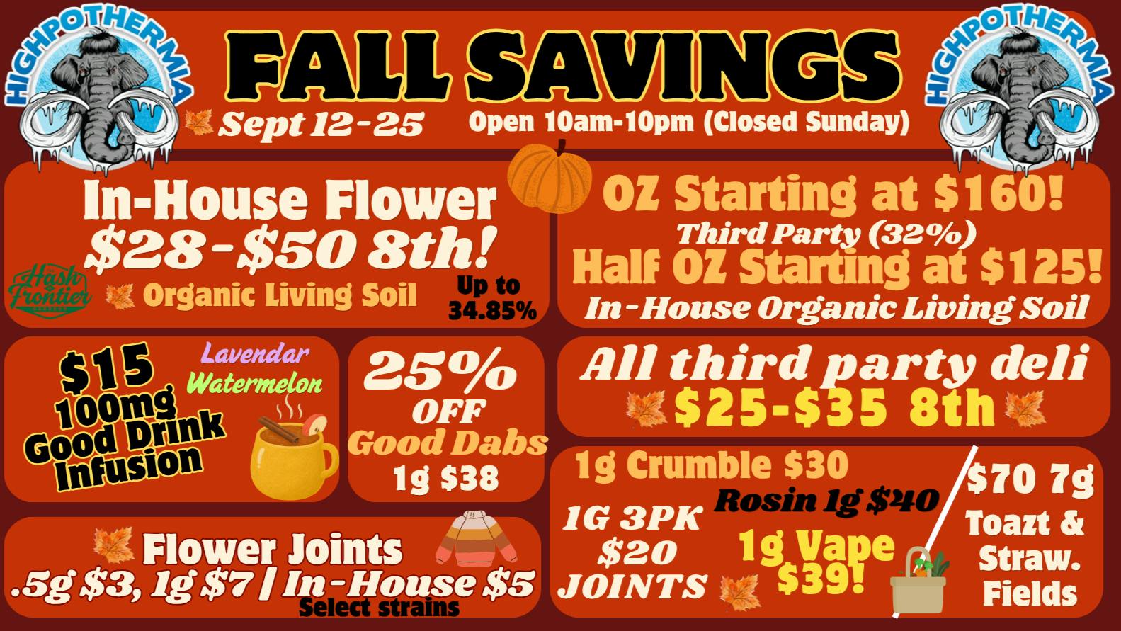 Highpothermia PRICES ARE FALL-ing!