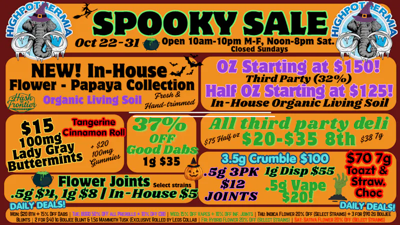Highpothermia SPOOKY SALE! Deals on the best smoke in town