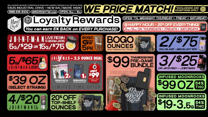 MindRight Mindright Weekend Deals 🤗 Open 'Til Midnight 🌕