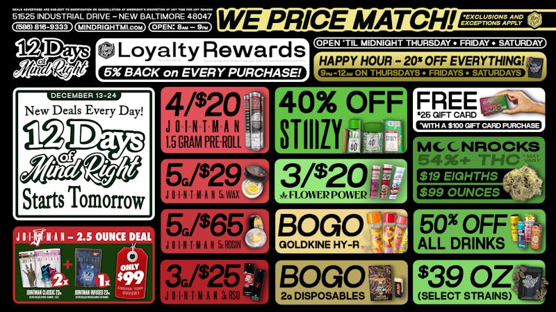 MindRight Weekend Deals 🔥 Open Til Midnight🌕