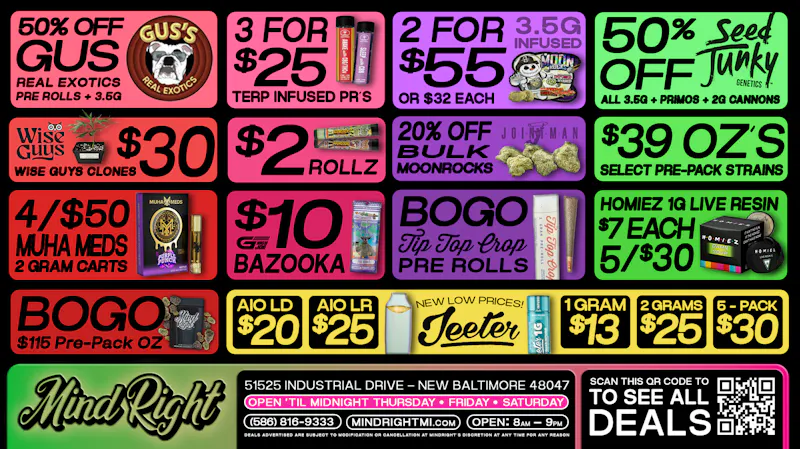 MindRight Mindright New Balt! Open Til Midnight - 20% Off!