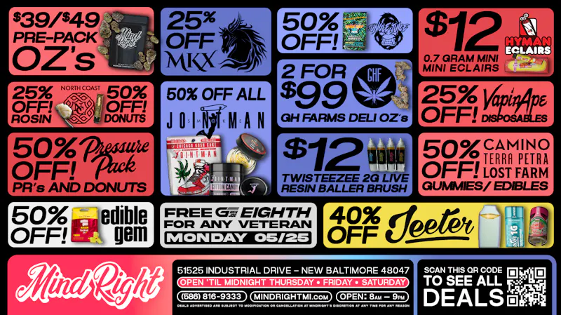 MindRight Memorial Weekend at Mindright - Open Til Midnight!