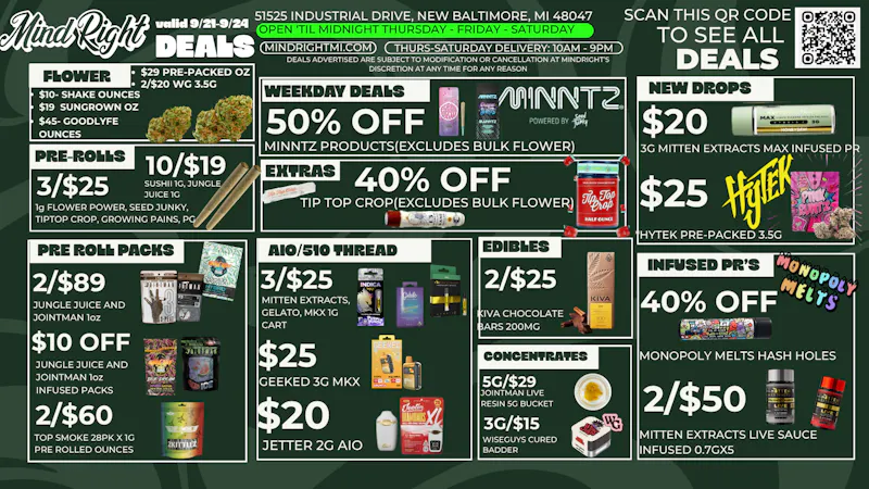 MindRight Mindright New Balt. Best Dispo in Town!!
