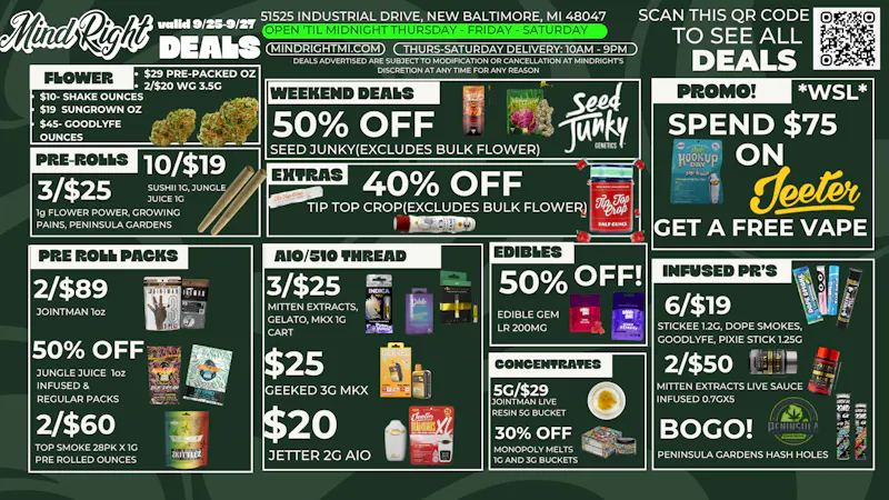 MindRight Mindright- Open Til Midnight + 20% Off Everything!