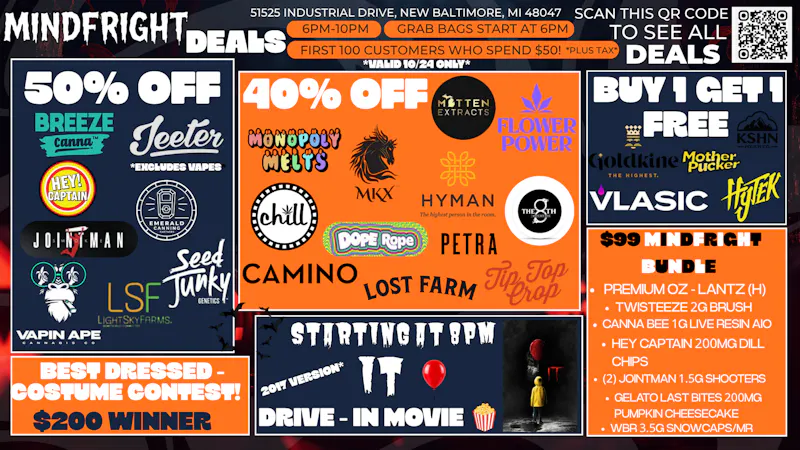 MindRight Mindfright - Showing IT at 8pm + 100 Grab Bags!