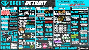DACUT BOGO Ounces, 10/$15 Gummies, 3/$10 Carts