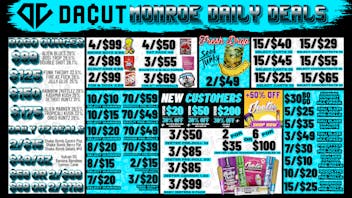DACUT - Monroe $99 BOGO OZ'S, 15/$29 DABS, 15/$40 CARTS