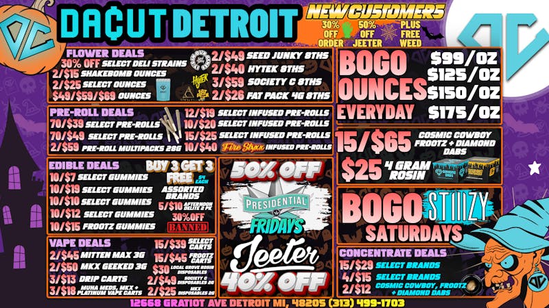 DACUT BOGO Ounces, 10/$7 Gummies, 2/$15 Shakebomb +MORE