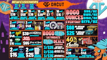 DACUT - FLINT BOGO Ounces, 15/$29 Concentrate, 10/$7 Gummies
