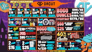 DACUT - Monroe BOGO Ounces, 15/$29 Concentrate, 10/$7 Gummies