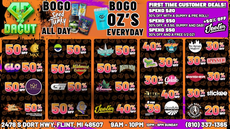 DACUT - FLINT BOGO Seed Junky+30-50%OFF all your favorite brands