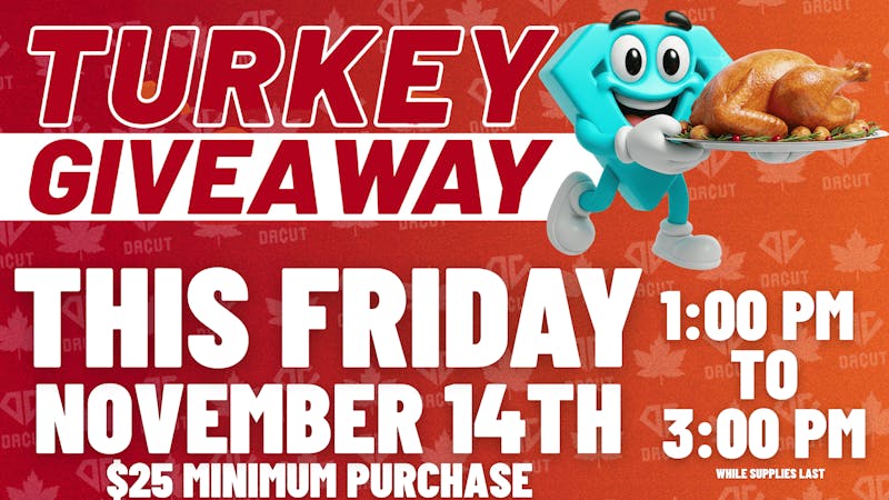 DACUT - Monroe TURKEY GIVEAWAY THIS FRIDAY 1pm - 3pm