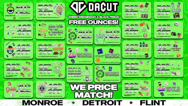 DACUT - FLINT FREE Ounce Giveaways + Up to 50% OFF Entire Store