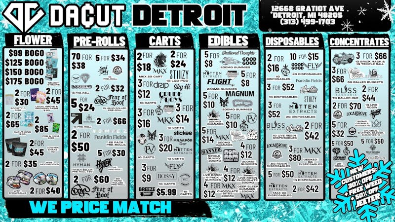 DACUT BOGO OZ, 10/$15 Disposables, 5/$8 Gummies + More