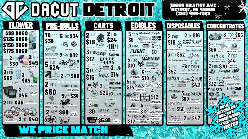 DACUT BOGO OZ, 2/$16 Disposables, 5/$8 Gummies + More