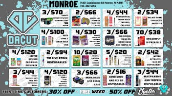DACUT - Monroe 5/$20 CaliBlaze Infused Prerolls & 10/$20 Gummies!