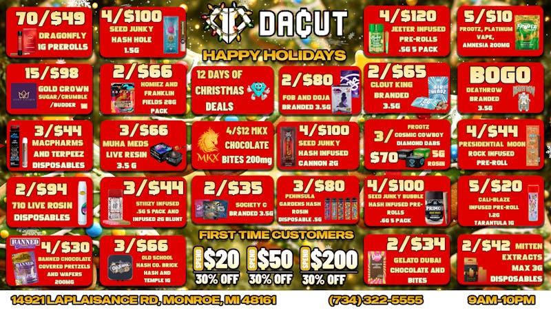 DACUT - Monroe Mac Pharms and Terpeez 3/$44- Gift ideas galore!